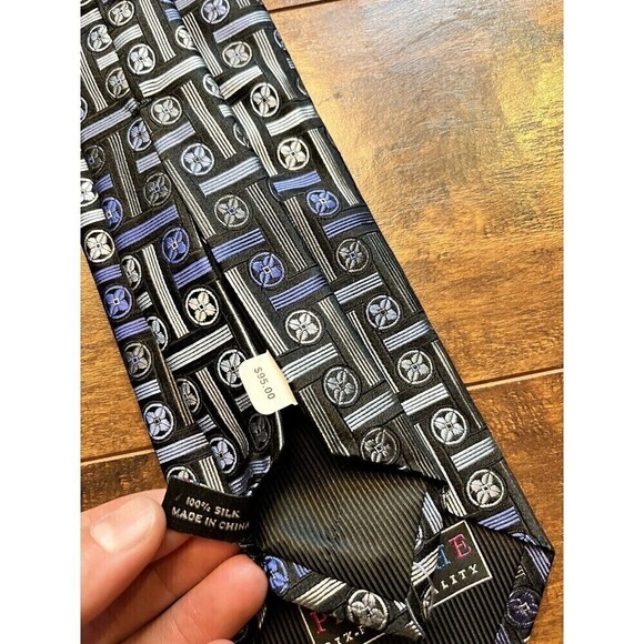 Panache Mens 100% Silk Desiner High Quality Printed Colorful Tie NWT - Picture 5 of 6